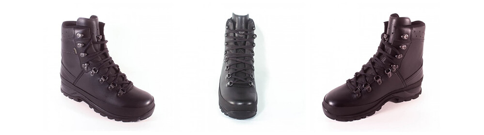 LOWA Mountain Boots In Black From 3 Angles